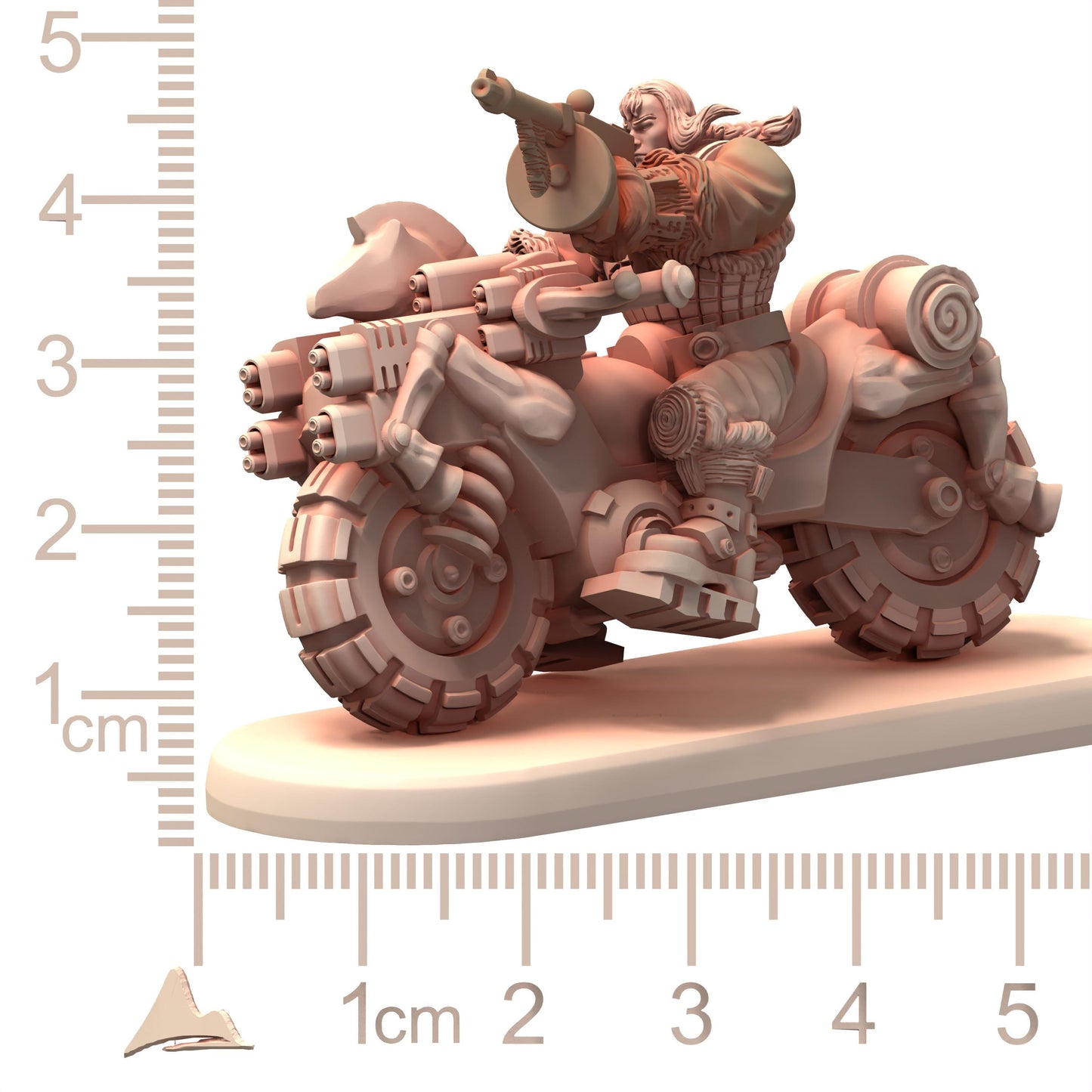 DAIXIYA Scar Mongolian White Sons of Tengri - Printerra Studios - Tabletop Wargaming Miniature for Grimdark OPR Sci-fi