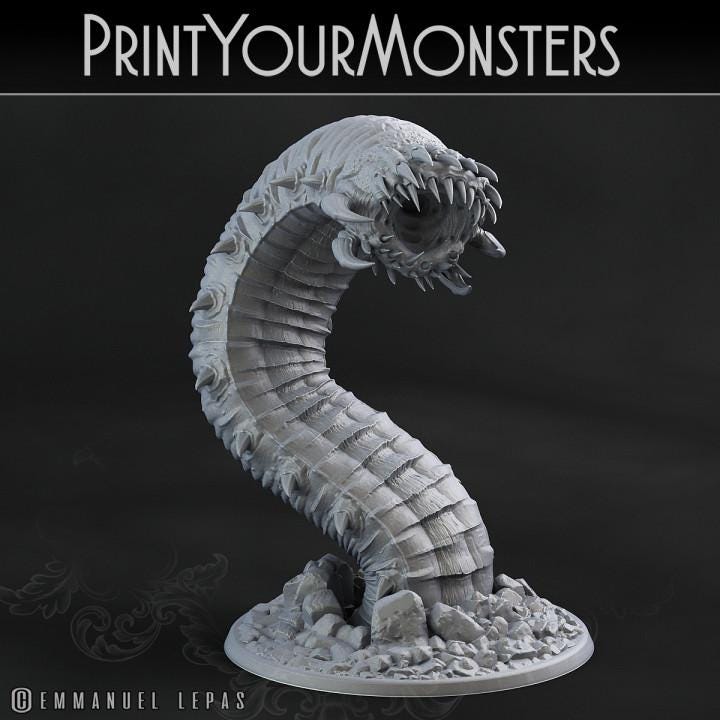 Purple Worm x3 | Fantasy | Print your Monster