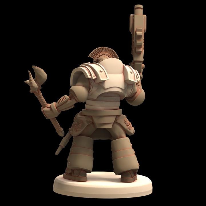 Space Marooning Titan Warriors - Romanus - Printerra Studios - Tabletop Wargaming Miniature for Grimdark | OPR | Sci-fi