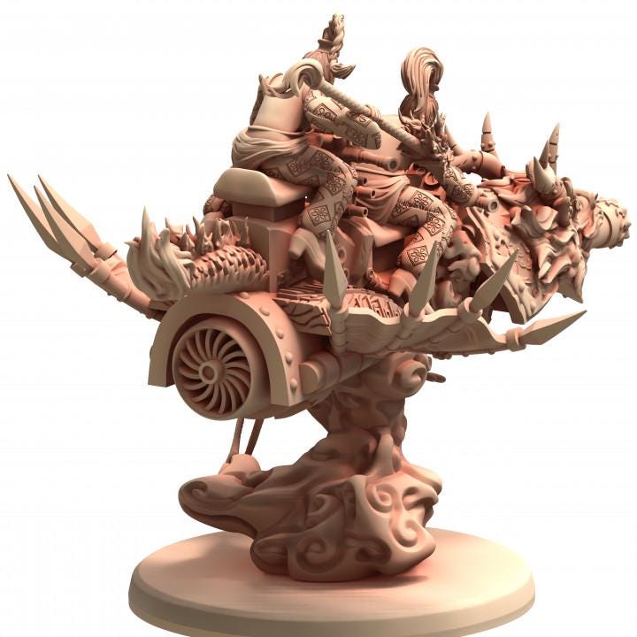 Sky Acrobatic Harlequin Chinese Wuxia Martial Artist Dragon Printerra Studios - Tabletop Wargaming Miniature for Grimdark | OPR | Sci-fi