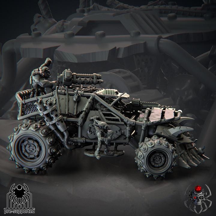 Ork War Buggy • Grimdark Miniature for OPR and Sci-Fi Wargames & TTRPG tabletop Wargaming Miniature | Eight Legs Miniatures mini
