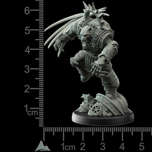 Lord Tigrus with Hand Variants   - Romanus - Printerra Studios - Tabletop Wargaming Miniature for Grimdark | OPR | Sci-fi