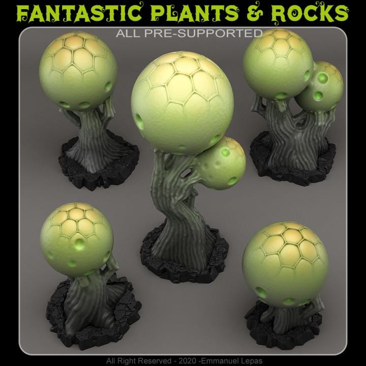 Alien Eggs Wargaming Terrain Objectives | Fantastic Plants and Rocks | PathFinder | Mini | Dungeons and Dragons | Fantasy | RPG