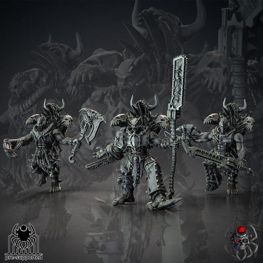 Bloody Skulls Furious Gladiators - Chaos of Wrath - Eight Legs Miniatures -Tabletop Wargaming Miniature for Grimdark OPR Sci-fi