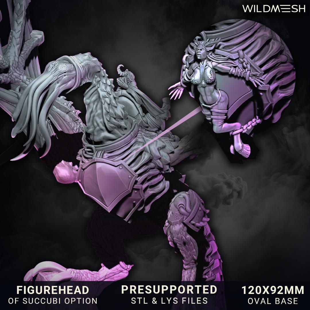 Chaos Excess Abyssfang of Excess Grimdark + Fantasy Friendly 120x92mm Base 215mm H Sept 25 Release Wildmesh Tabletop Wargaming for Grimdark