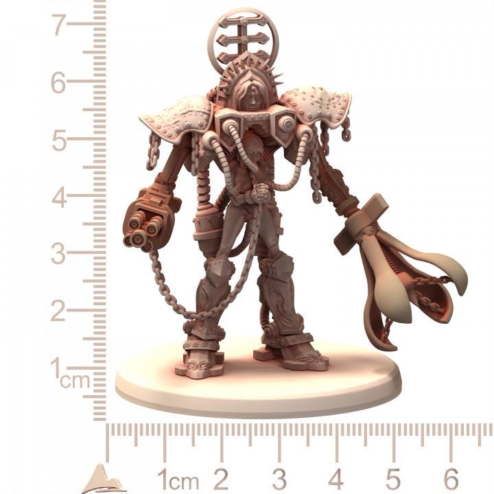 Battle Nuns Prayer Machine Nundam Warsuit -  BELTHAZARK - Printerra Studios - Tabletop Wargaming Miniature for Grimdark | OPR | Sci-fi