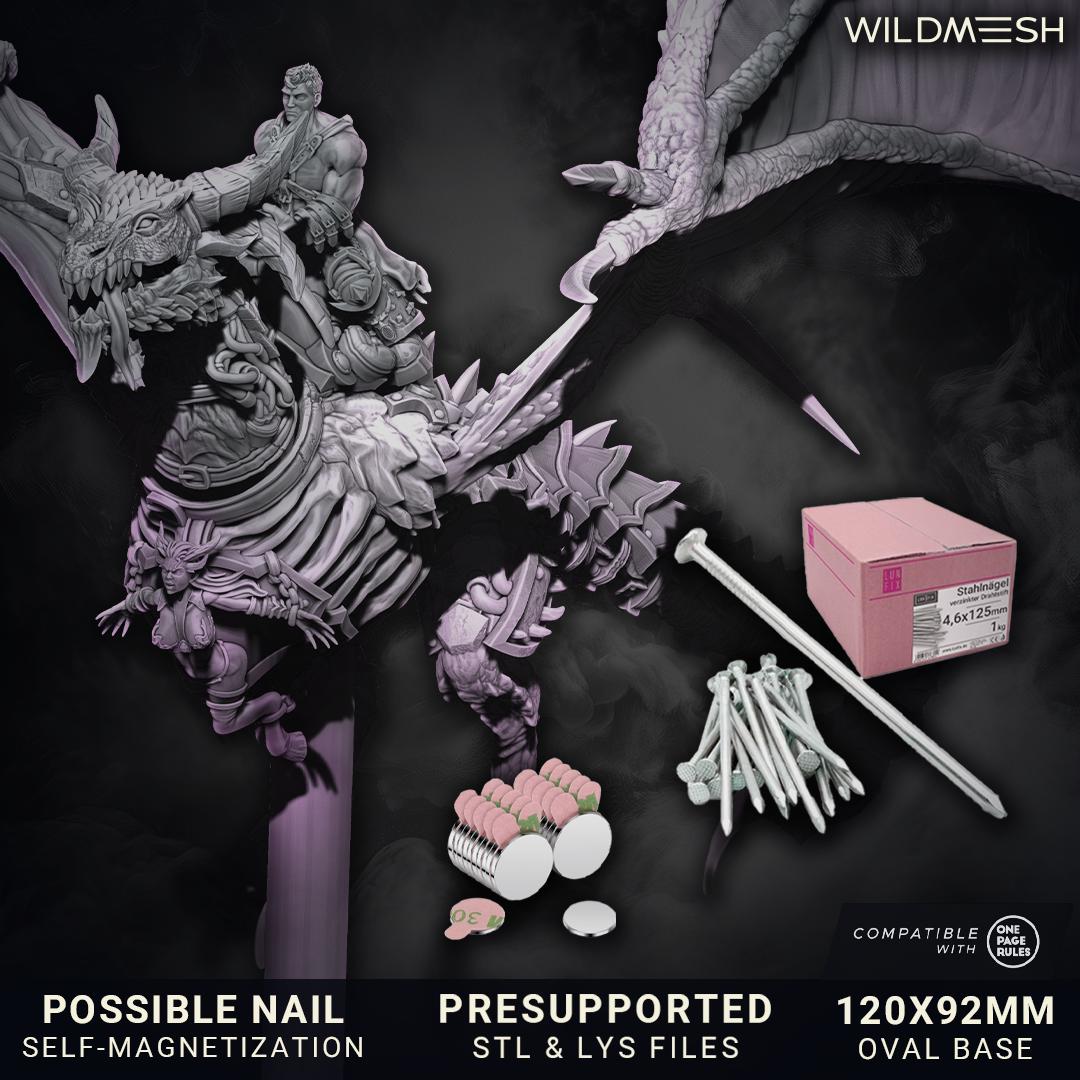 Chaos Excess Abyssfang of Excess Grimdark + Fantasy Friendly 120x92mm Base 215mm H Sept 25 Release Wildmesh Tabletop Wargaming for Grimdark