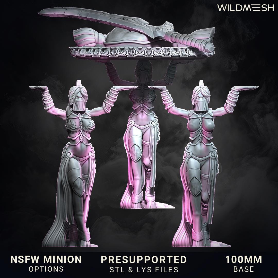 Chaos Demon Succubus of Excess - Bride of Silence Ultimate bundle 60mm Miniatures Wildmesh May 25 Tabletop Wargaming for Grimdark OPR Sci-fi