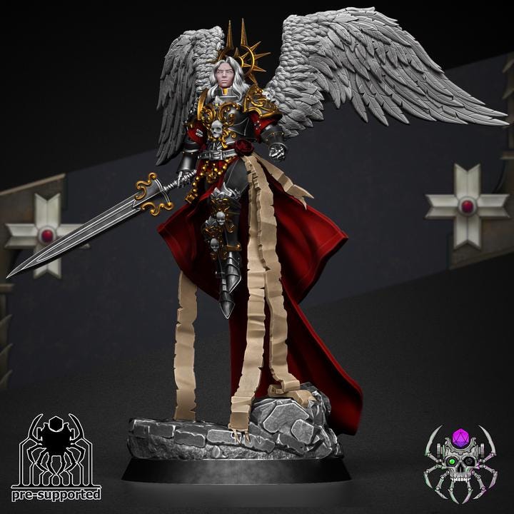 Archangel of Revenge - Battle Sisters - for Sci-Fi Wargames & TTRPG | Eight Legs Miniatures mini
