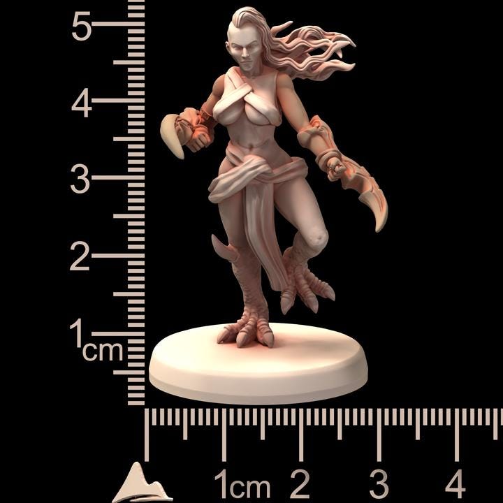 Slaandering Demon Sirena Squad A - Serket - Printerra Studios - Tabletop Wargaming Miniature for Grimdark | OPR | Sci-fi