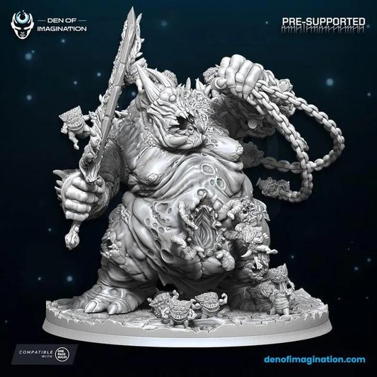 Greater Demon of Plague  - WildMesh - Tabletop wargaming miniature for Grimdark | OPR | Sci-fi | Monster