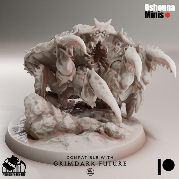 Slasher Crab 1.0 - Deep Hive - Oshounaminis - Tabletop wargaming miniature for Grimdark | OPR | Sci-fi | Alien Bug Proxy | Mini