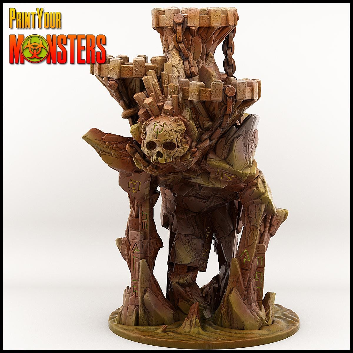 Desert Golem Print your Monster | PathFinder | Mini | Tabletop Wargaming | Dungeons and Dragons | Resin | Fantasy | RPG