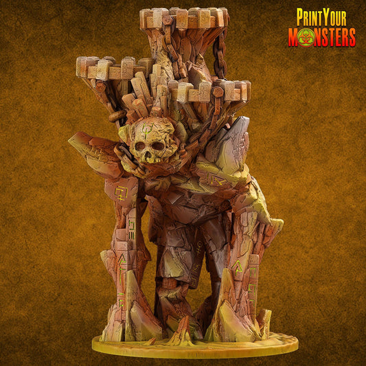 Desert Golem Print your Monster | PathFinder | Mini | Tabletop Wargaming | Dungeons and Dragons | Resin | Fantasy | RPG
