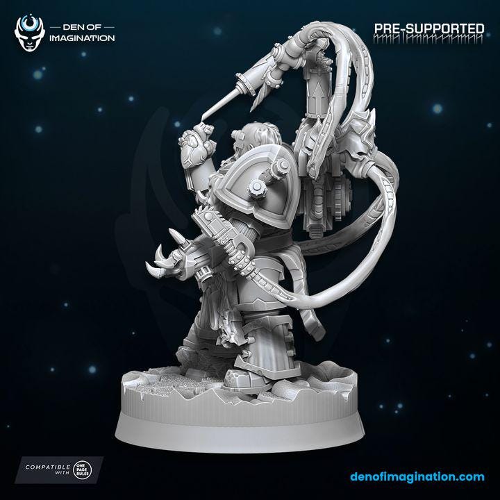 Fabulous Surgeon Miniature - Chaos of Plague - Wildmesh - Tabletop wargaming miniature for Grimdark | OPR | Sci-fi | Chaos mini