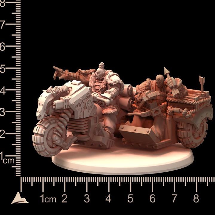 White Scars DAIXIYA Tengri Heavy Riders - Belthazark - Printerra Studios - Tabletop Wargaming Miniature for Grimdark | OPR | Sci-fi