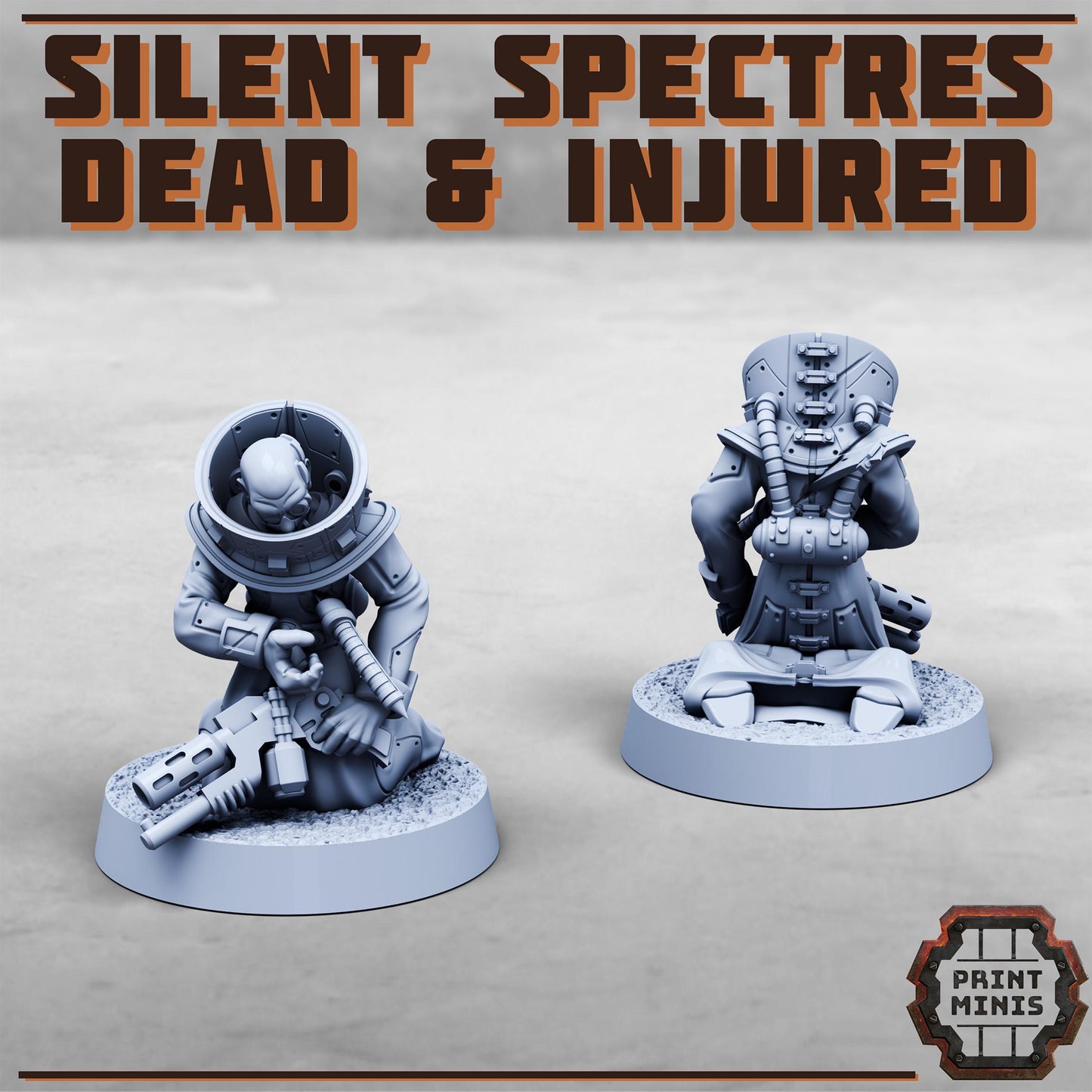 Silent Spectres - Dead and Injured NPCs - Print Minis - Tabletop Wargaming Miniature for Grimdark | OPR | Sci-fi