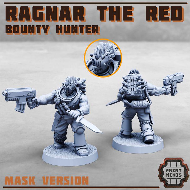 Ragnar the Red - Bounty Hunter - Tabletop Wargaming Miniature for Grimdark | OPR | Sci-fi