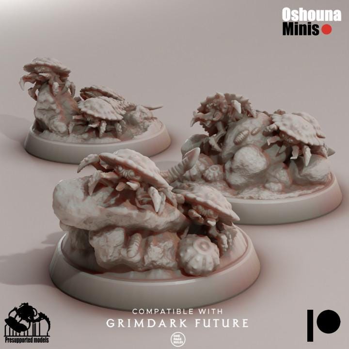 Alien swarms (1-9) - Deep Hive - Oshounaminis - Tabletop wargaming miniature for Grimdark | OPR | Sci-fi | Alien Bug Proxy