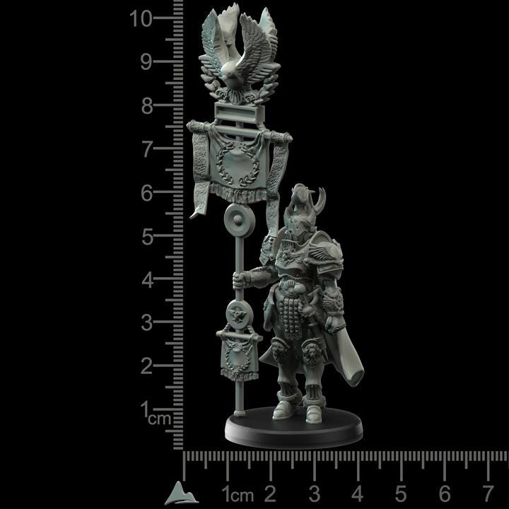 Modular Retconia Female Custodian Imperial Guard   - Romanus - Printerra Studios - Tabletop Wargaming Miniature for Grimdark | OPR | Sci-fi
