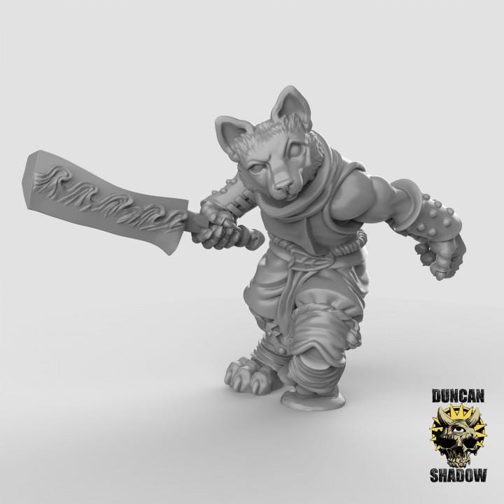 Kitsune Fox Folk Rogues | Duncan Shadow | PathFinder | Mini | Tabletop Wargaming | Dungeons and Dragons | Resin | Fantasy | RPG
