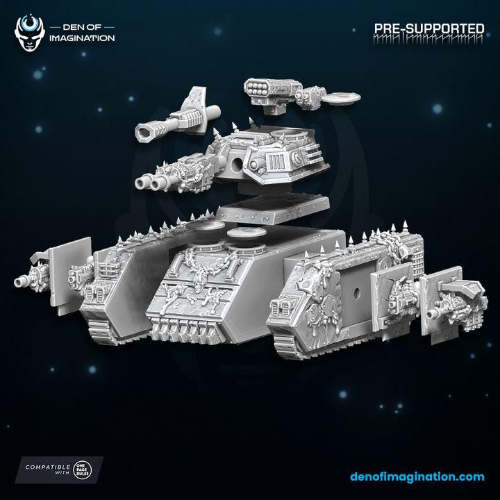 Chaos Plague Battle Tank - Chaos of Plague - Wildmesh - Tabletop Wargaming Grimdark Scifi Fantasy Daemon Grimdark