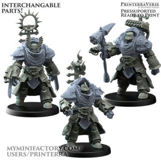 Grey Church Guards - Belthazar - Printerra Studios - Tabletop Wargaming Miniature for Grimdark | OPR | Sci-fi