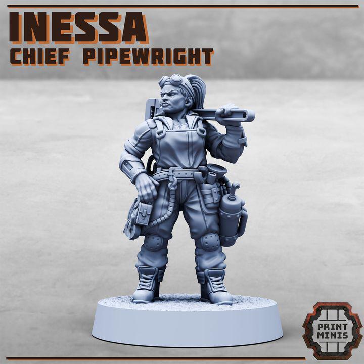 Inessa - Pipewright (plumber) - Tabletop Wargaming Miniature for Grimdark | OPR | Sci-fi