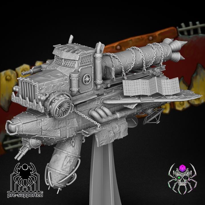 Cosmic Orc X Truck • 32mm Grimdark Ork Miniature Set for Sci-Fi Wargames & TTRPG | Eight Legs Miniatures mini