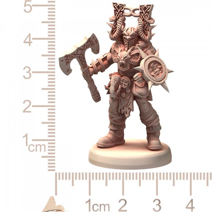 Chaos Demons of Wrath Celtic Theme - Printerra Studios - Tabletop Wargaming Miniature for Grimdark | OPR | Sci-fi