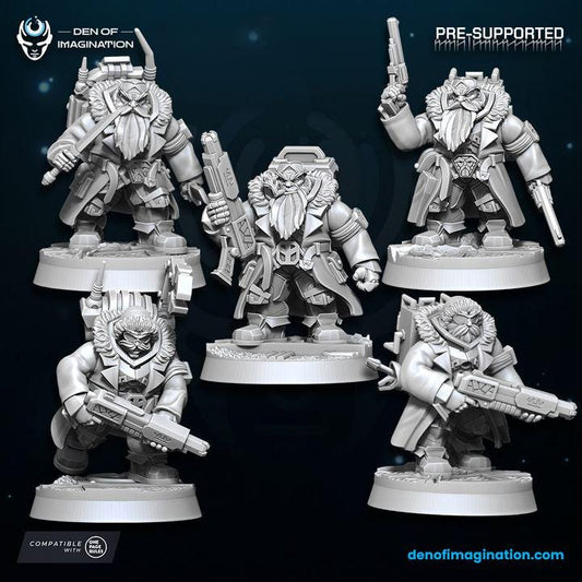 Space Dwarfs - Miniatures - Surveyor Scouts ( 10 ) - Wildmesh -Tabletop Wargaming for Grimdark | Alternative  | OPR Sci-Fi mini