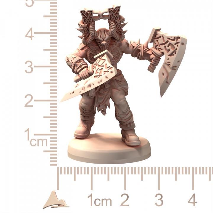 Chaos Demons of Wrath Celtic Theme - Printerra Studios - Tabletop Wargaming Miniature for Grimdark | OPR | Sci-fi