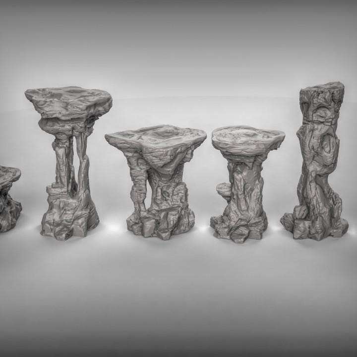 Rock Platform Terrain miniature Wargaming scenery  | Duncan Shadow| PathFinder | Mini | Tabletop Wargaming Dungeons and Dragons Fantasy RPG