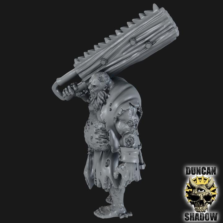 The Miller Zombie Brute | Duncan Shadow | April 25 release PathFinder | Tabletop Wargaming | Dungeons and Dragons | Resin | Fantasy | RPG
