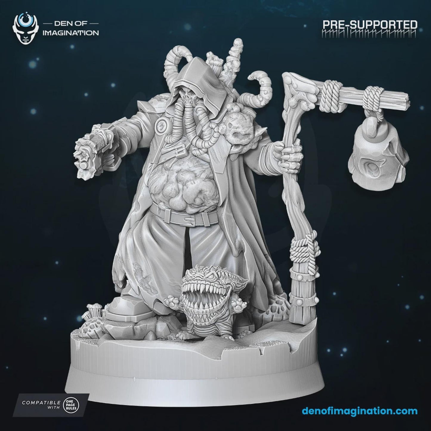 Chaos Plague Sorcerer - Miniatures - Wildmesh - Tabletop Wargaming for Grimdark | Alternative  | OPR Sci-Fi mini