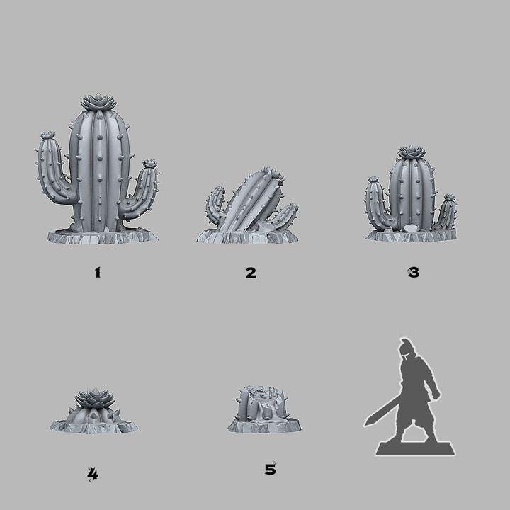 Magic Cactus Wargaming Terrain Objectives | Fantastic Plants and Rocks | PathFinder | Mini | Dungeons and Dragons | Fantasy | RPG