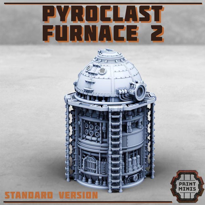 Pyroclast Furnace Expansion - Zone Selvik  - new Release Nov 25 - Print Minis - Tabletop Wargaming Miniature for Grimdark | OPR | Sci-fi