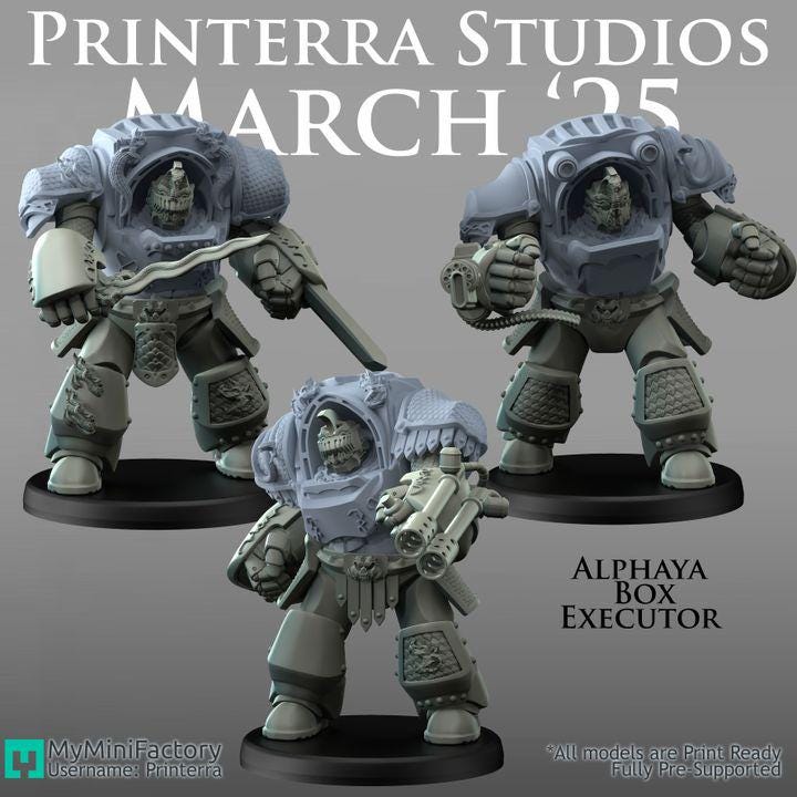 Heavy Box Executor Terminator - Alphaya - Printerra Studios - Tabletop Wargaming Miniature for Grimdark | OPR | Sci-fi