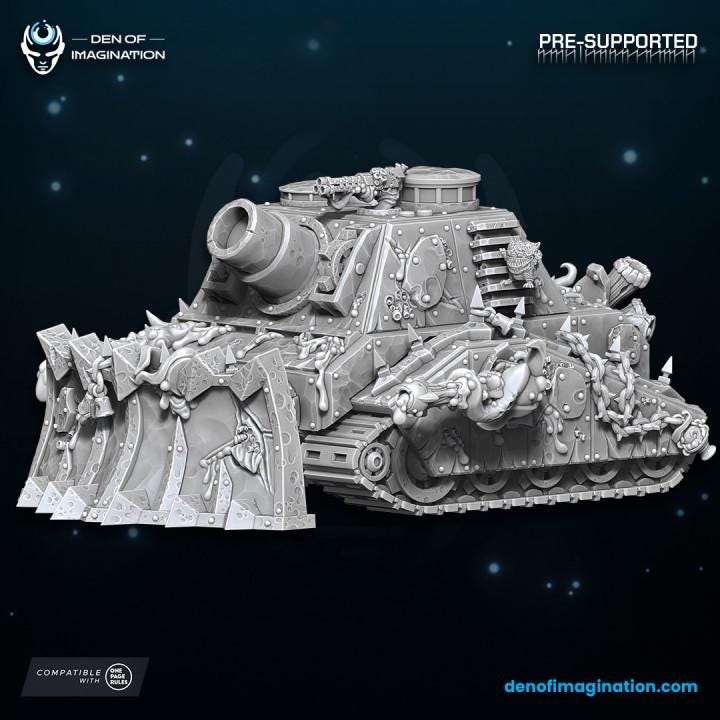 Chaos Plague Tank - Chaos of Plague - Wildmesh - Tabletop Wargaming Grimdark Scifi Fantasy Daemon Grimdark