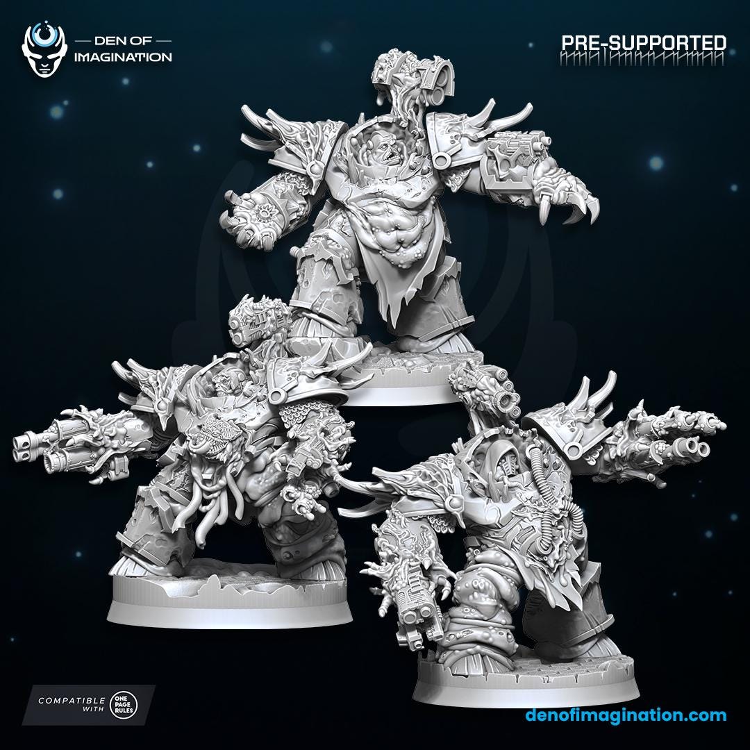 Chaos Plague Decimators - Miniatures - WildMesh - Tabletop Wargaming for Grimdark | Alternative  | OPR Sci-Fi mini