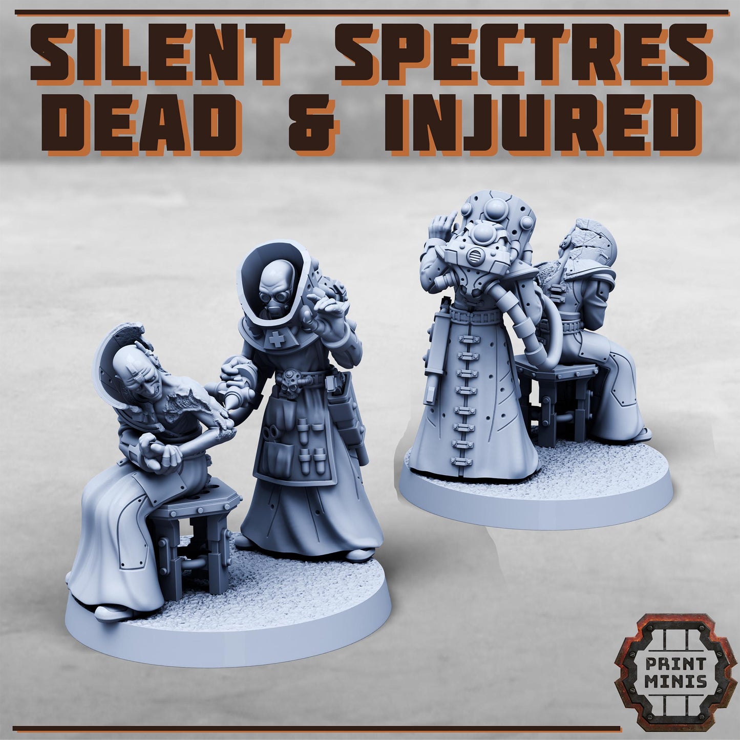 Silent Spectres - Dead and Injured NPCs - Print Minis - Tabletop Wargaming Miniature for Grimdark | OPR | Sci-fi