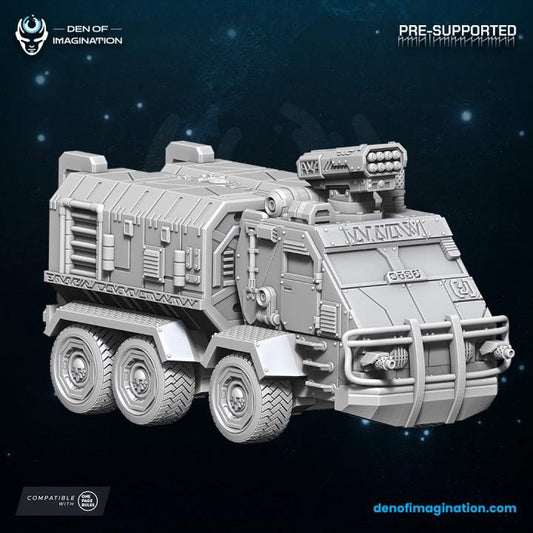 Space Dwarfs - Miniature - Oreseeker Cruiser - Wildmesh - Tabletop Wargaming for Grimdark | Alternative  | OPR Sci-Fi mini