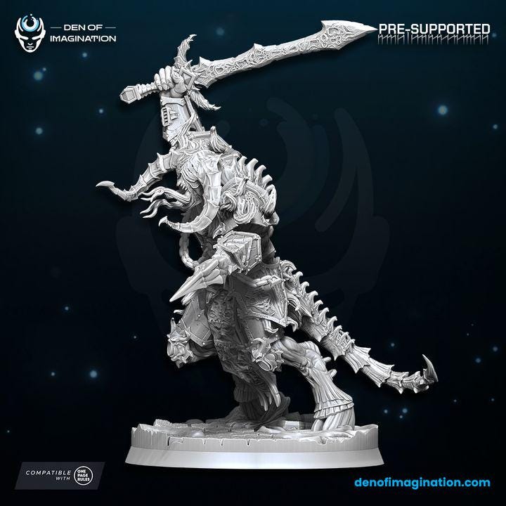Chaos Demon Prince of Excess 60mm base - Wildmesh - Tabletop Wargaming Grimdark Scifi Fantasy Daemon Grimdark