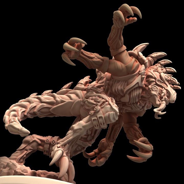 Transcended Being Broodmaster - Genetist Fleshsculpter - Printerra Studios - Tabletop Wargaming Miniature for Grimdark | OPR | Sci-fi
