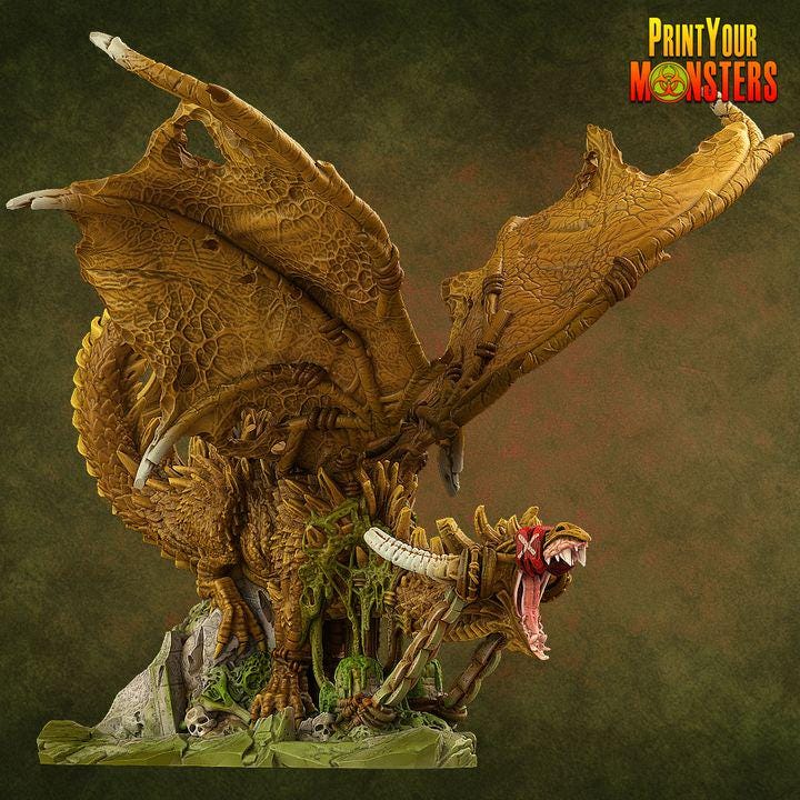 Cave Dragon | for Fantasy | Grimdark | for DnD RPG | Sci -fi resin mini | Print your Monster