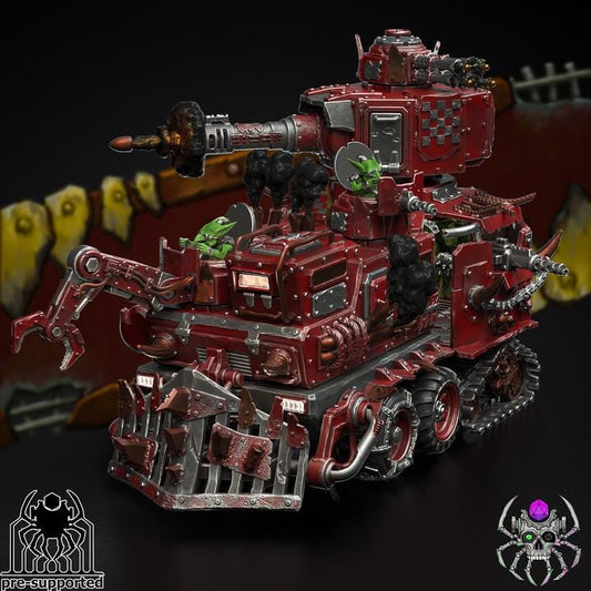Orkz Heavy Armoured War Wagon • 32mm Grimdark Ork Miniatures Set for Sci-Fi Wargames & TTRPG | Eight Legs Miniatures mini