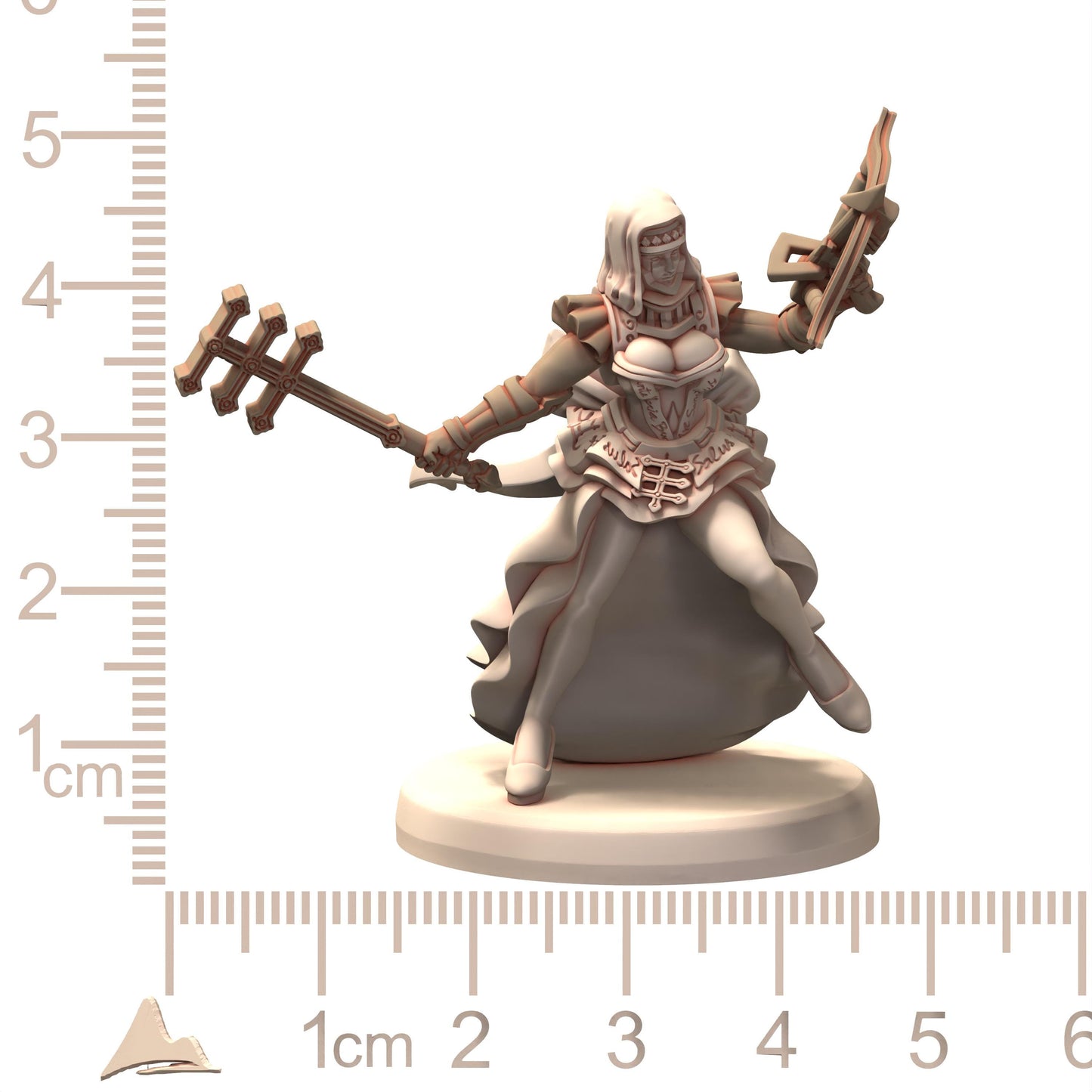 BELTHAZARK Zealots of Belthazark Fanatics Nuns Chainsaw Inquisition - Printerra - Tabletop Wargaming Miniature for Grimdark OPR Sci-fi