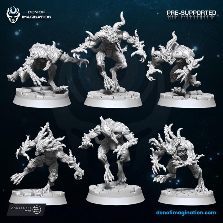 Chaos Void Crawlers Miniatures - Wildmesh - Tabletop Wargaming for Grimdark | Alternative  | OPR Sci-Fi mini