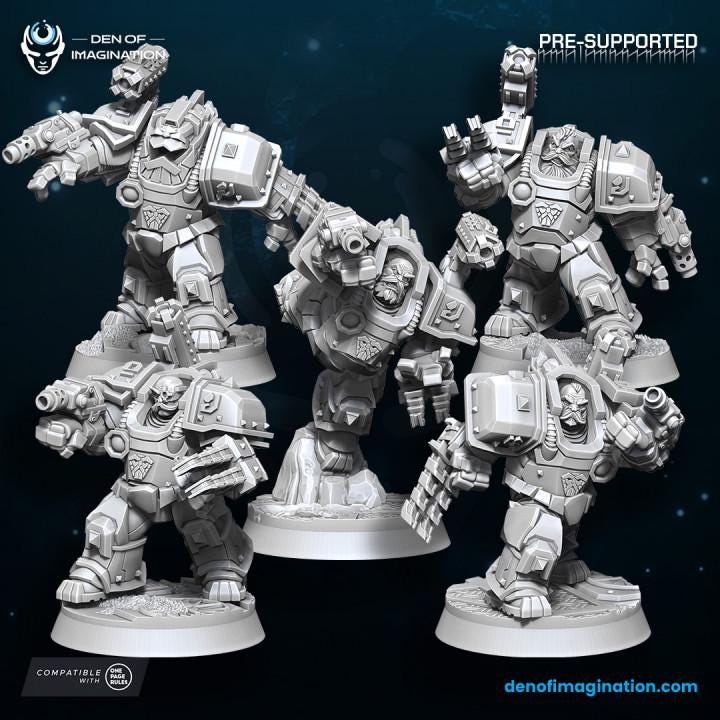 Space Dwarfs - Miniatures - 10 Iron Moles - Wildmesh - Tabletop Wargaming for Grimdark | Alternative  | OPR Sci-Fi mini