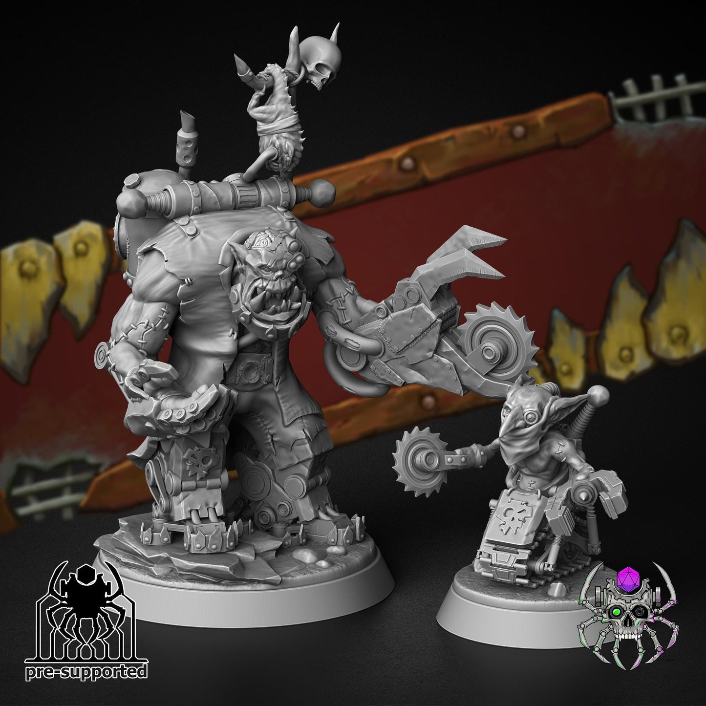 Ork Ache Master • 32mm Grimdark Ork  for Sci-Fi Wargames & TTRPG | Eight Legs Miniatures mini